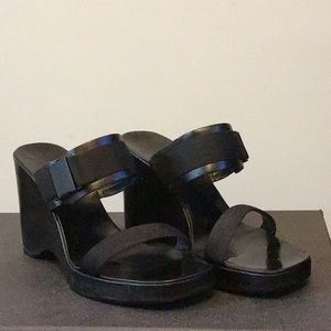 GUCCI Black Wedge Sandal
